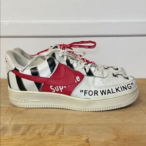 Supreme x Off-White Nike Air Force 1's men’s sneakers size 10